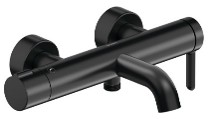 Single lever bath mixer exposed black matt