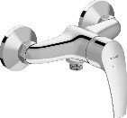 Single lever shower mixer exposed