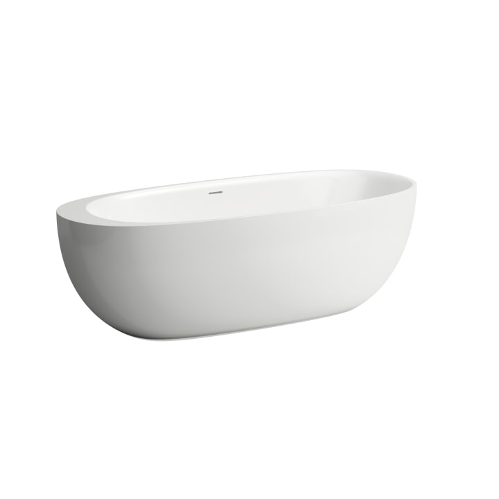 Freestanding bathtub, made of Sentec solid surface, with integrated overflow