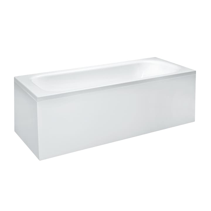 Bathtub for right-hand corner with panel, version left, sanitary acrylic