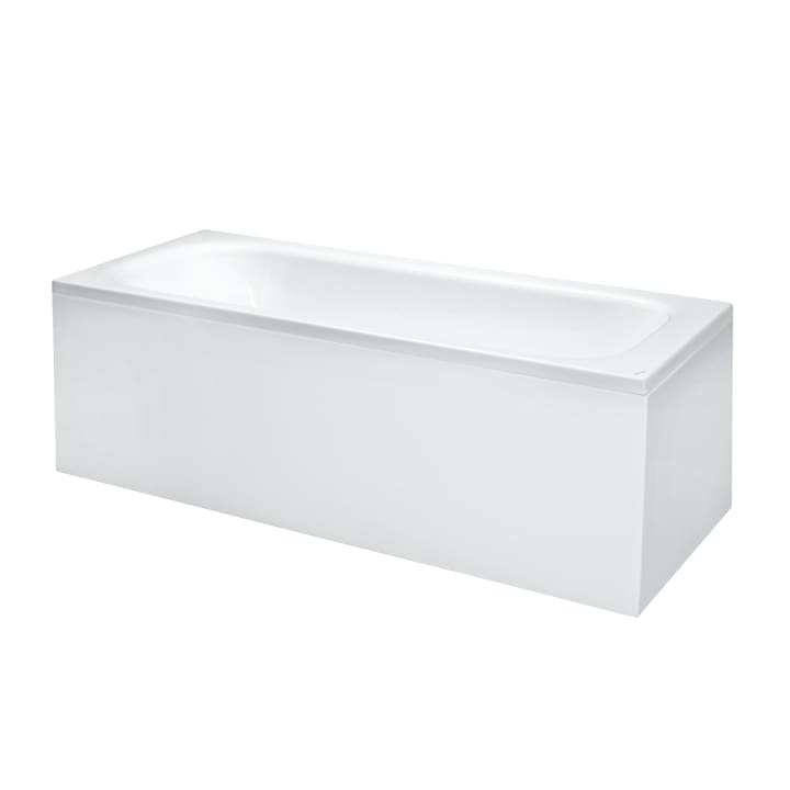 Bathtub for left-hand corner with panel, version right, sanitary acrylic