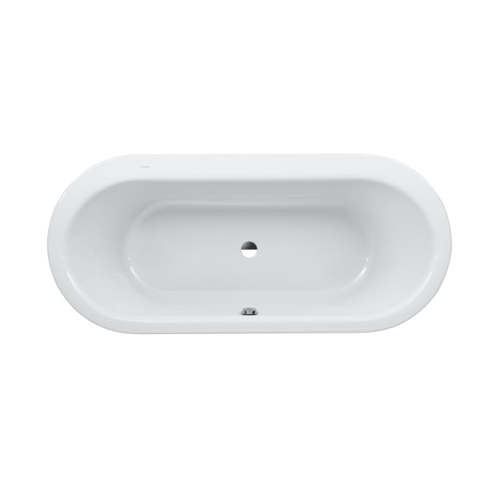 Oval bathtub, fitted version, sanitary acrylic