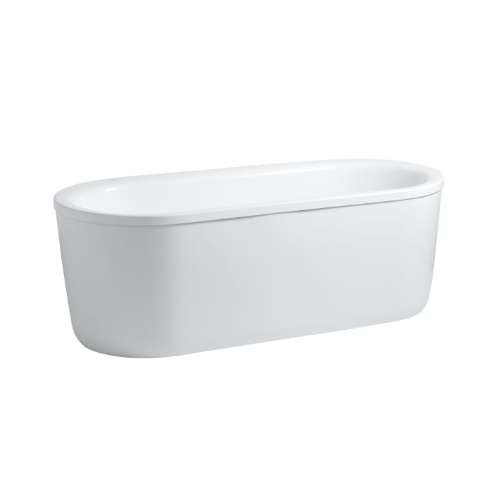 Oval bathtub, freestanding version, sanitary acrylic