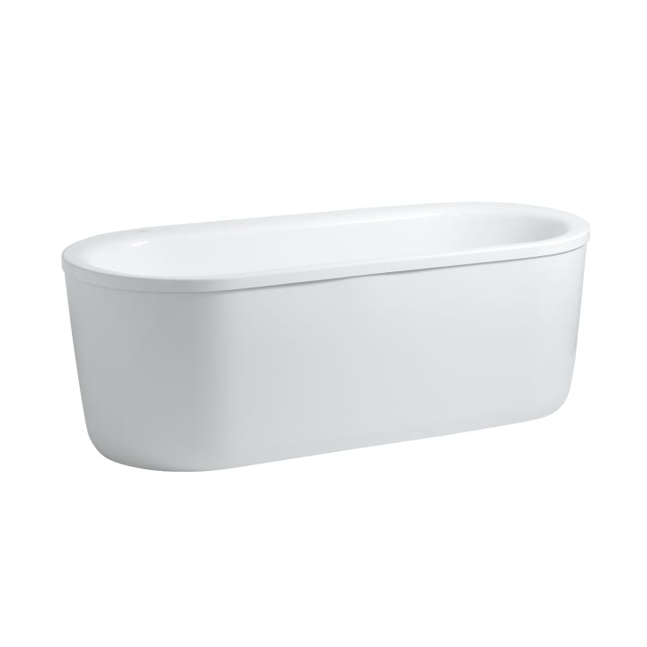 Oval bathtub, freestanding version, sanitary acrylic