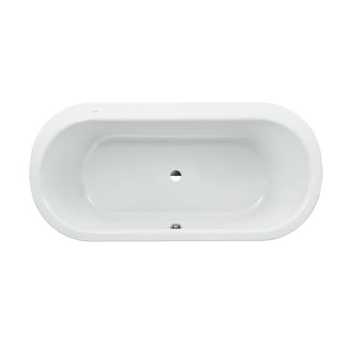 Oval bathtub, fitted version, sanitary acrylic