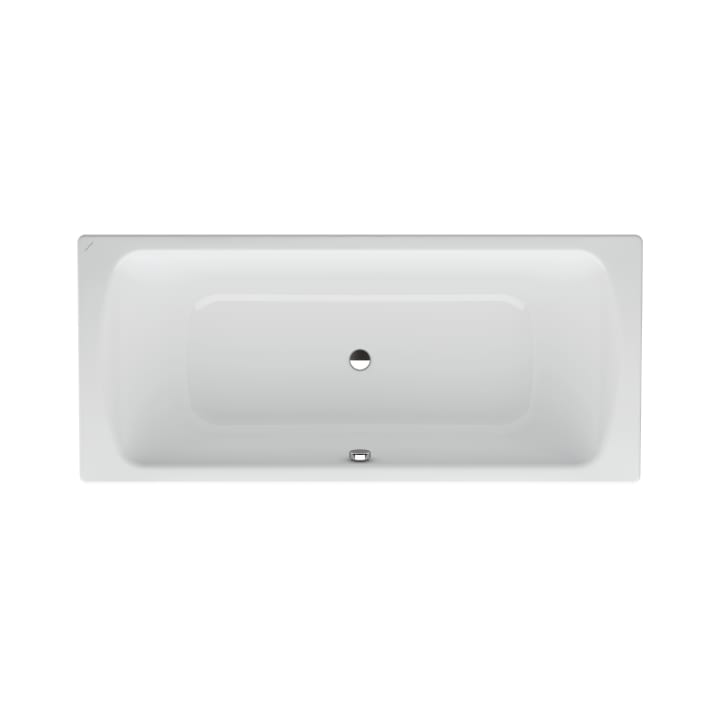 Bathtub, drop-in version, with centre outlet, enamelled steel (3.5 mm),  with holes for handles pre-drilled