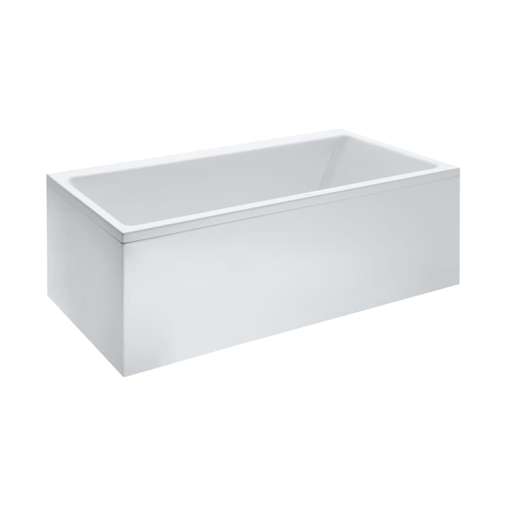 Bathtub for right-hand corner with panel, version left, sanitary acrylic