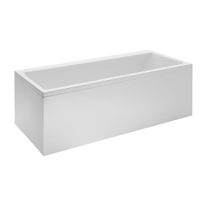 Bathtub for left-hand corner with panel, version right, sanitary acrylic