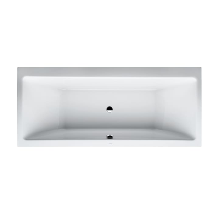 Bathtub, with centre outlet, fitted version, sanitary acrylic