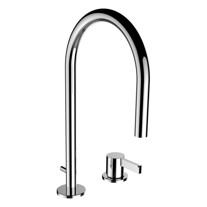 K LAUFEN 2HOLE BASIN MIXER P166MM W/ROD W/O P/U WASTE