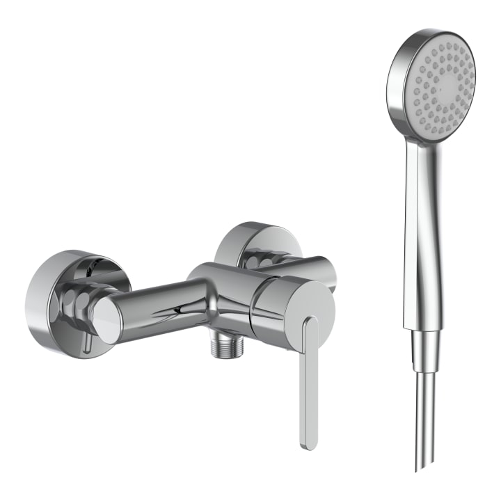 LUA SHOWER MIXER COMPLETE WITH FITTINGS WITH ACC. FD150MM