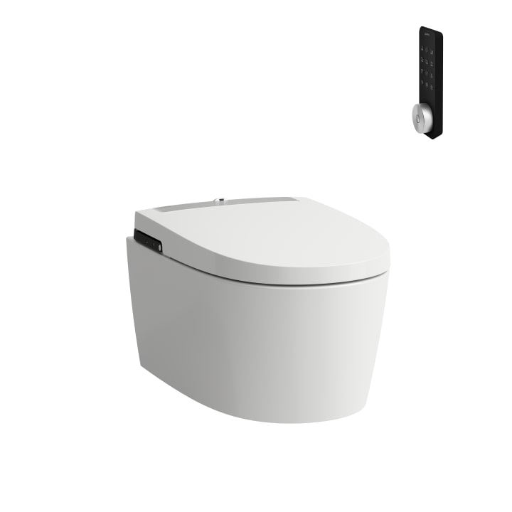 Shower toilet WH (concealed cistern, EN1717, UK plug) app   IOT   remote, auto-open, UV-light desinfection