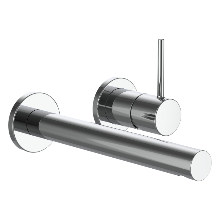 Wall-mounted mixer for Simibox 2-Point, projection 195 mm, fixed spout, chrome