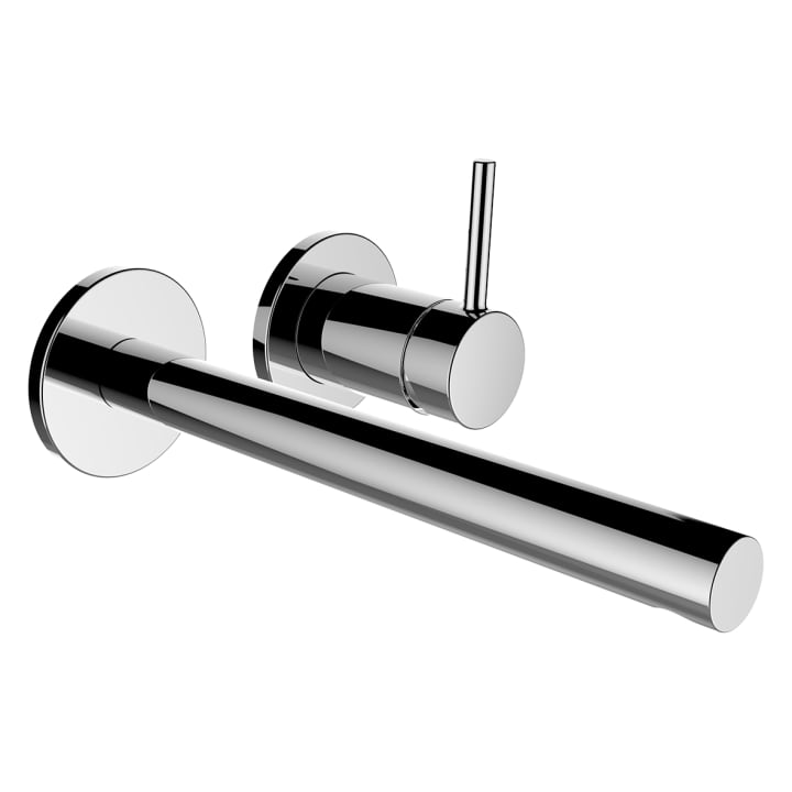 Wall-mounted mixer for Simibox 2-Point, projection 225 mm, fixed spout, chrome