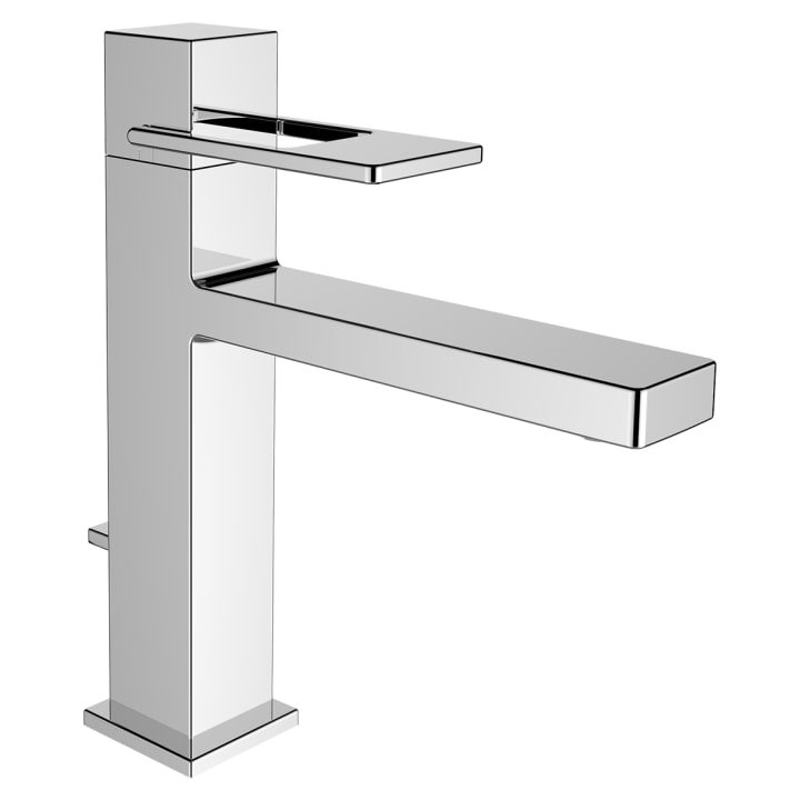 Basin mixer, projection 140 mm, fixed spout, with pop-up waste
