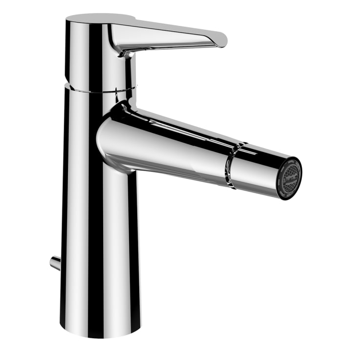 Bidet mixer, Eco , projection 121 mm, with pop-up waste