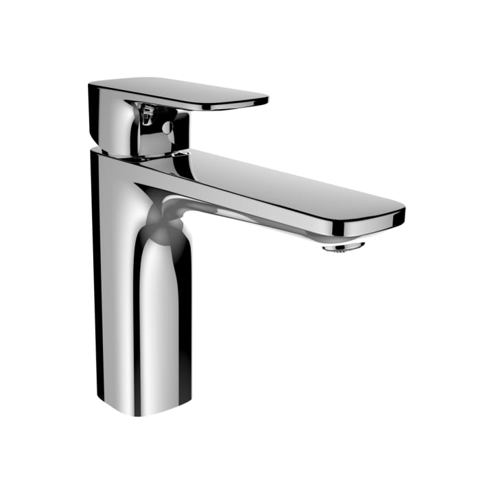 Basin mixer, projection 140 mm, fixed spout, with pop-up waste