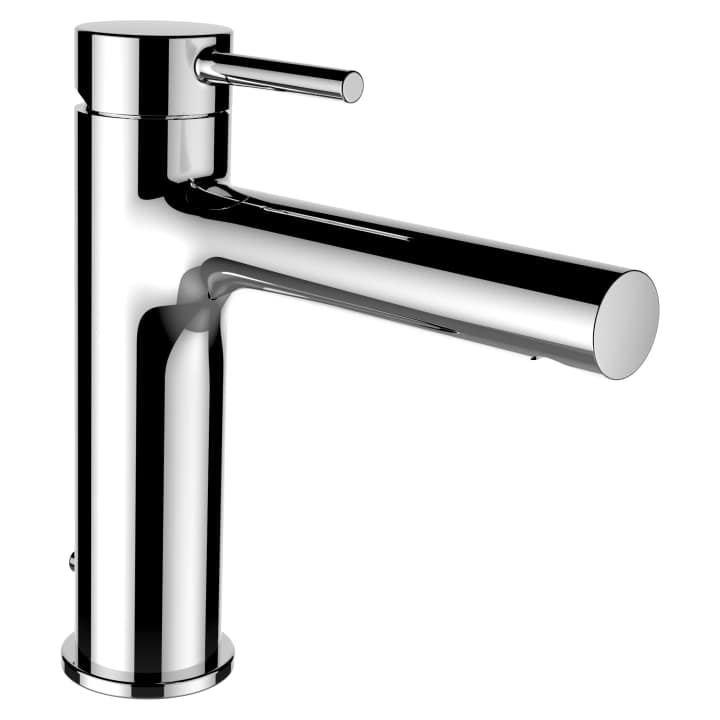 Basin mixer, Eco , projection 140 mm, fixed spout, with pop-up waste