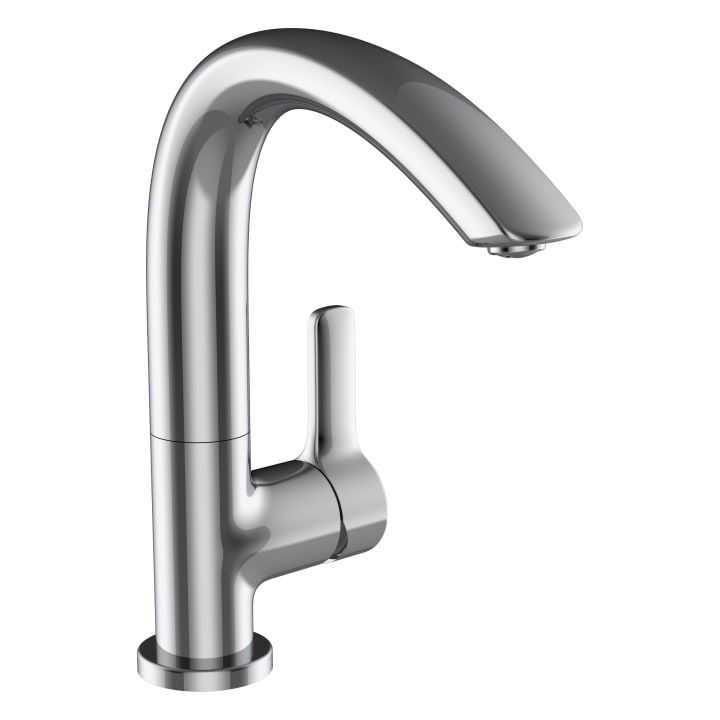 Basin mixer, projection 150 mm, swivel spout, without pop-up waste