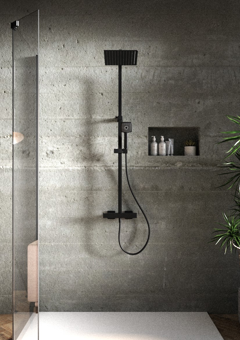 MIO DELUXE SAFE TOUCH
DUAL OUTLET
THERMOSTATIC SHOWER
WITH TELESCOPIC RISER KIT
OVERHEAD SAOKER AND
MULTIFUNCTION HANDSET