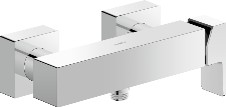 Single lever shower mixer exposed chrome