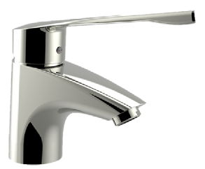 Single-lever faucet for washbasin with medical handle