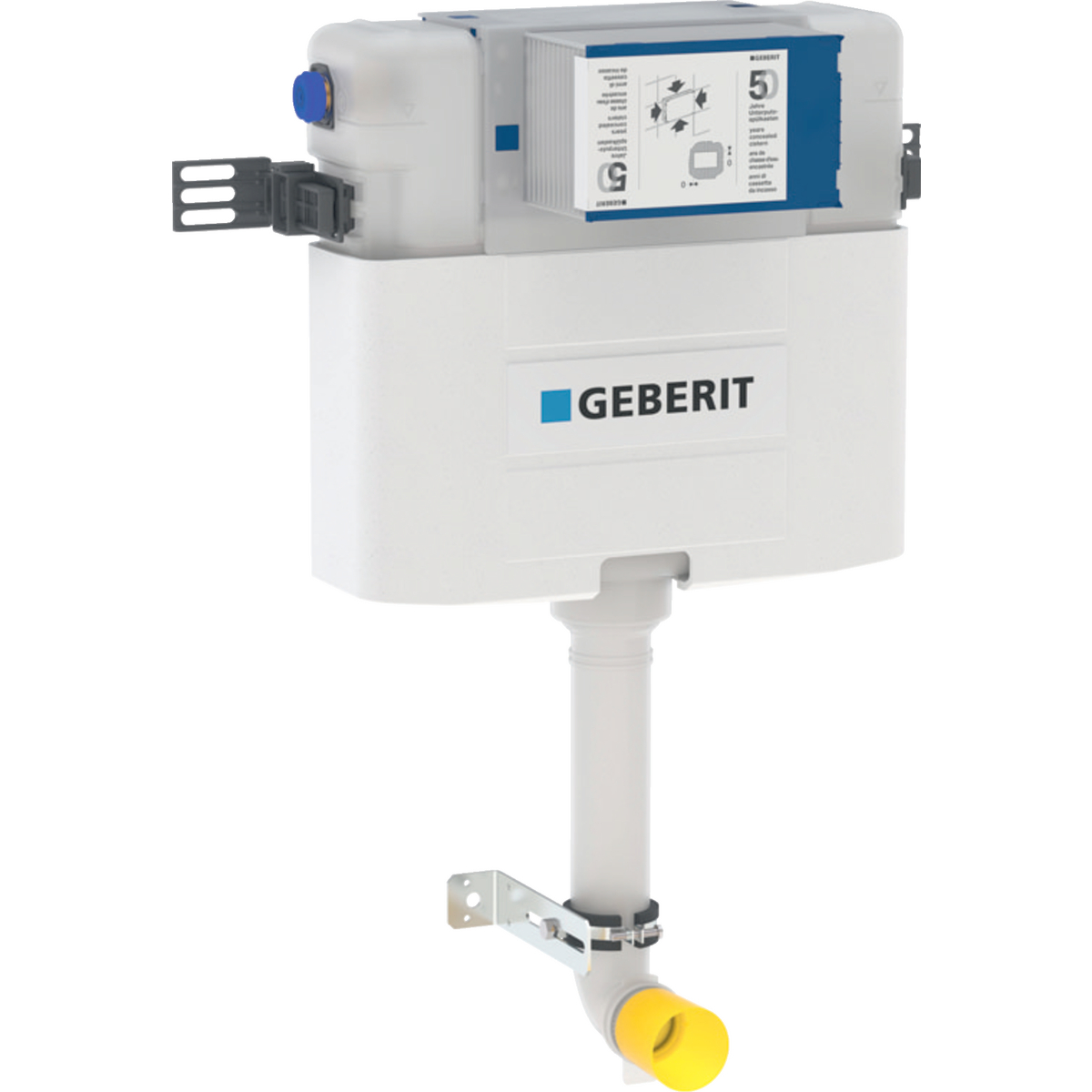 • Installation depth adjustable 12 cm – 15 cm• Fully insulated against condensation• Water supply connection left• Front actuation• Flush valve can be set to 4.5l and 3l flush