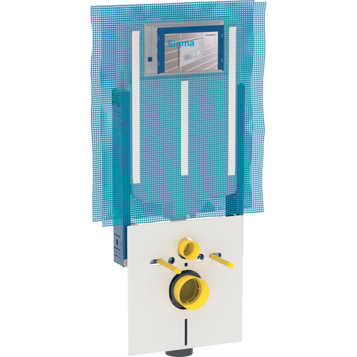 Geberit Duofix element for urinal, 130 cm, universal, with Basic urinal flush control