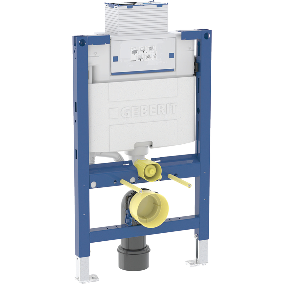 Geberit Duofix element for wall-hung WC, 82 cm, with Omega concealed cistern 12 cm, 4 / 2 litres