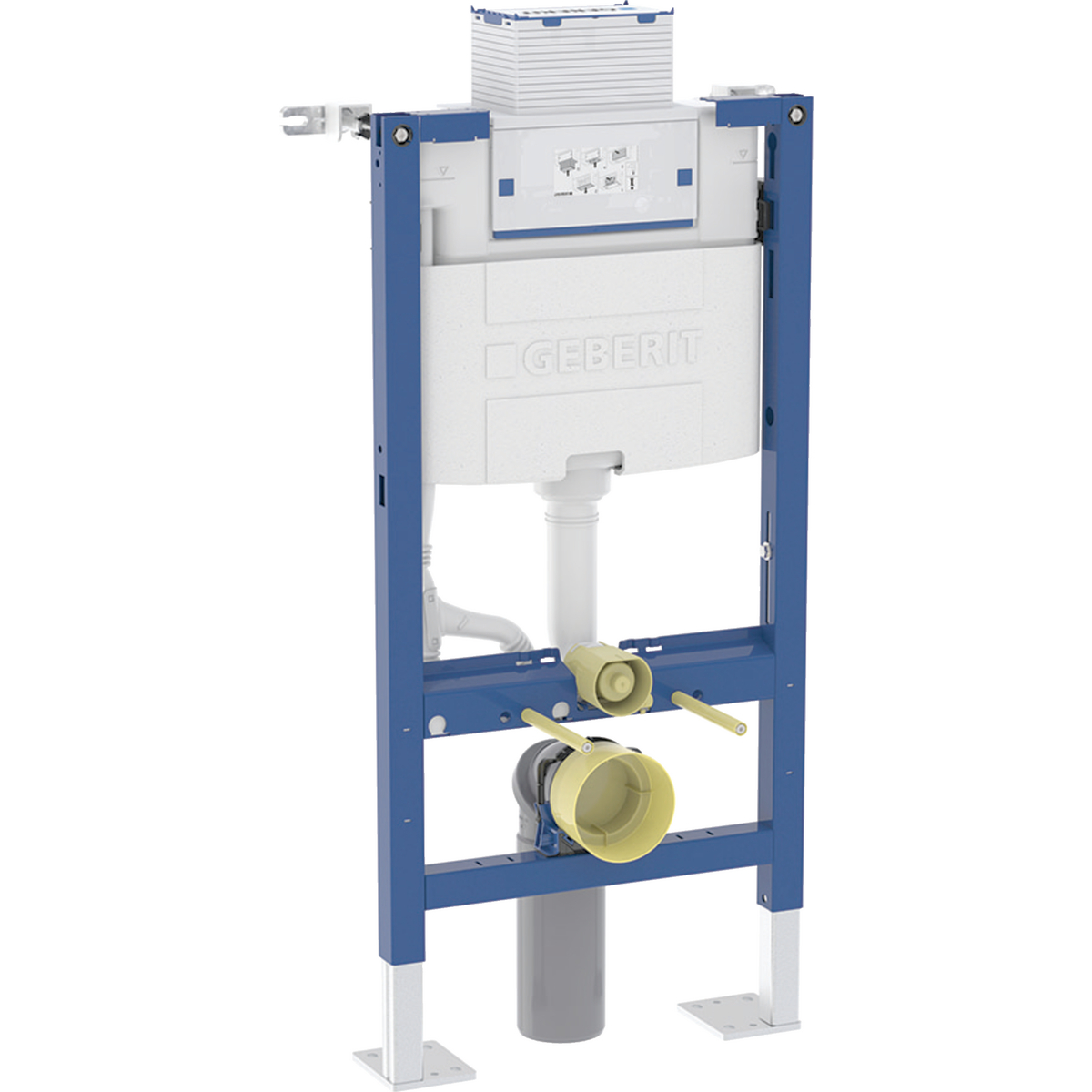 Geberit Duofix element for wall-hung WC, 98 cm, with Omega concealed cistern 12 cm, freestanding