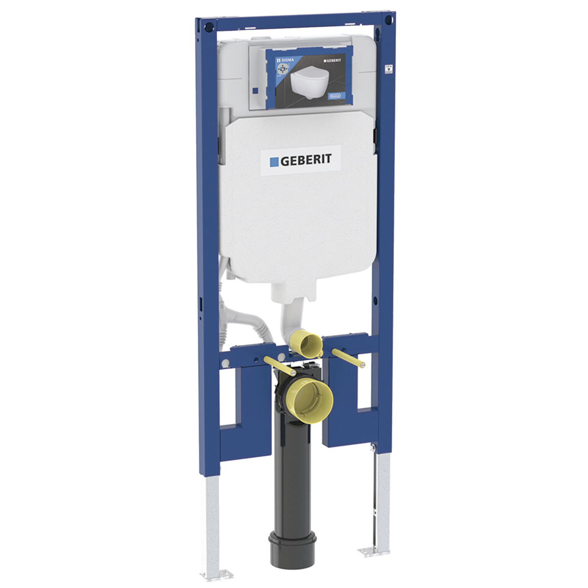 Geberit Duofix element for wall-hung WC, 114 cm, with Sigma concealed cistern 8 cm