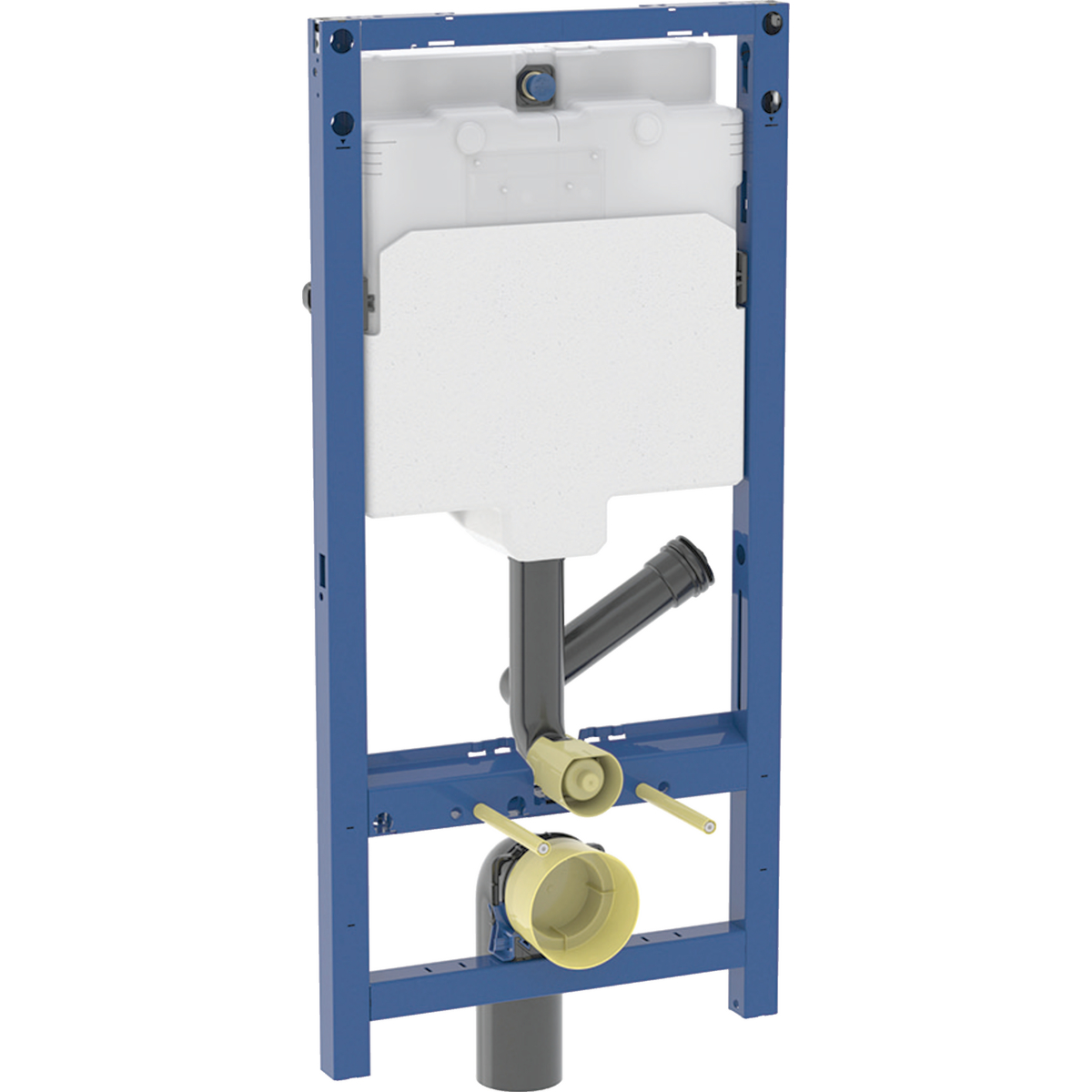 Geberit Duofix crossbar element for wall-hung WC, with Sigma concealed cistern 12 cm, for odour extraction with exhaust air, concealed cistern turned, special fabrication Schipol NL