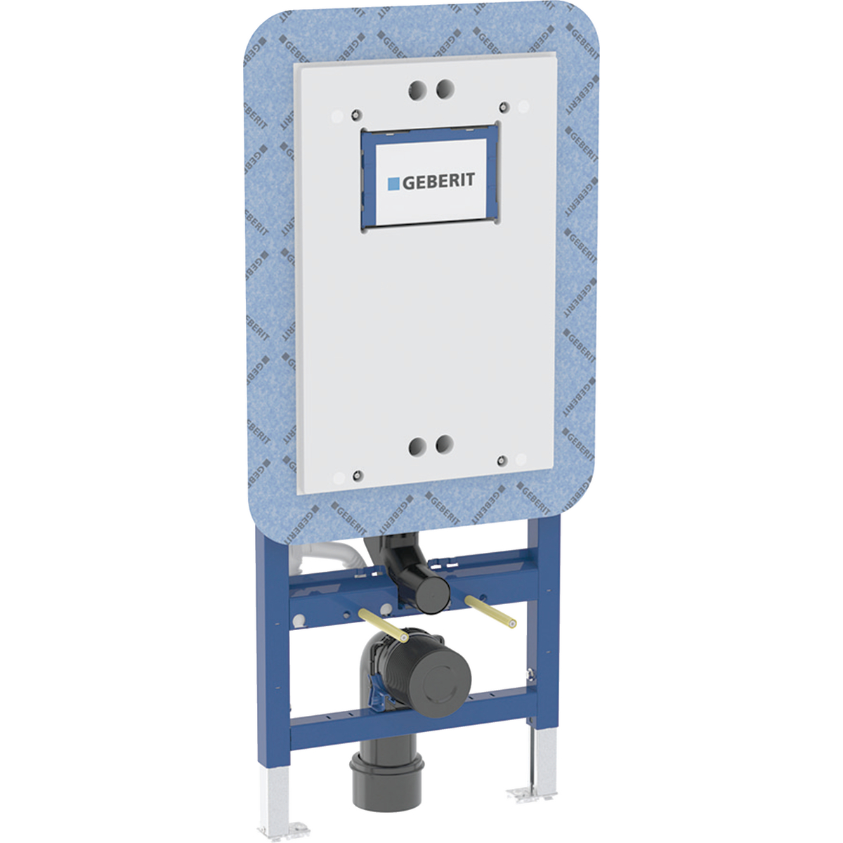 Geberit Duofix element for wall-hung WC, 120 cm, with Sigma concealed cistern 12 cm, PEX connector, TEK