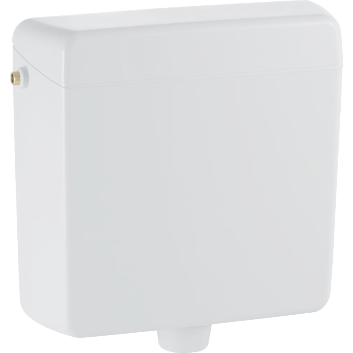 Geberit AP123 exposed cistern, single flush, for remote flush actuation: white alpine
