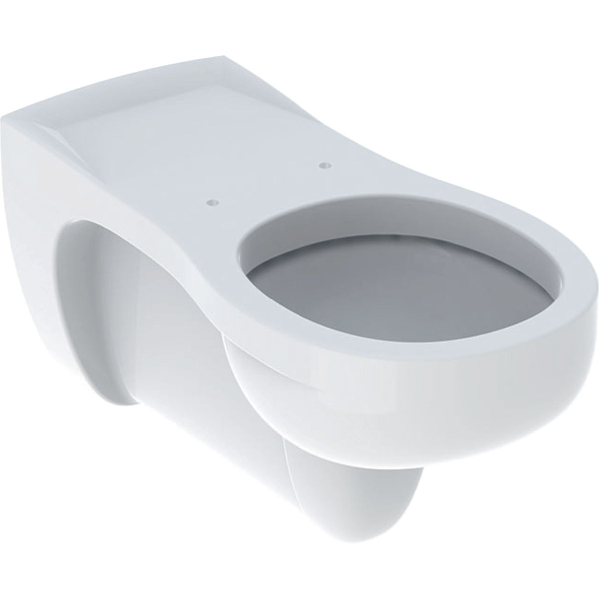 Geberit Vitalis wall-hung WC, washdown, large projection, barrier-free: T=70cm, white / KeraTect