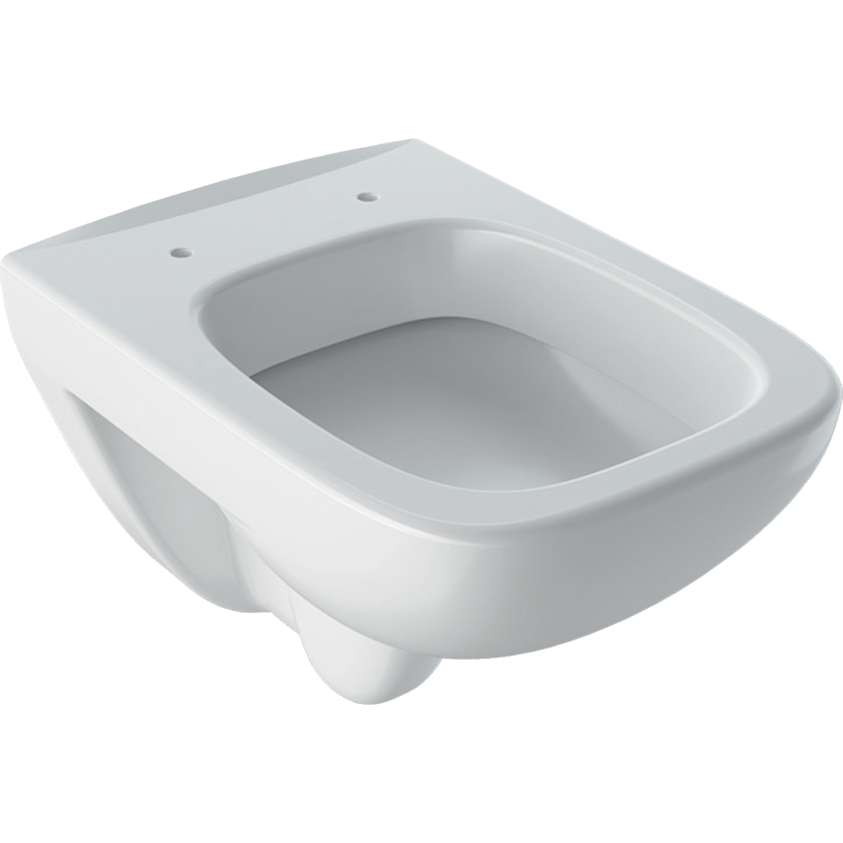 Geberit Renova Compact Square wall-hung WC, washdown, small projection: T=48.5cm, white / KeraTect