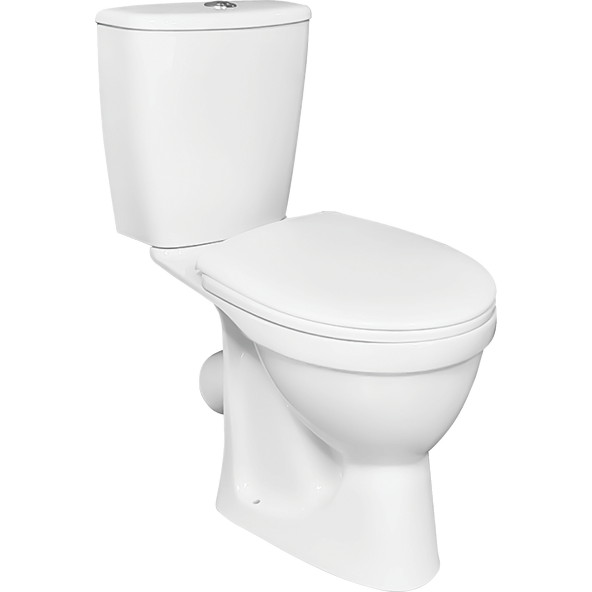 Koło Antysplash set of floor-standing WC with close-coupled exposed cistern, washdown, inclined outlet, with WC seat