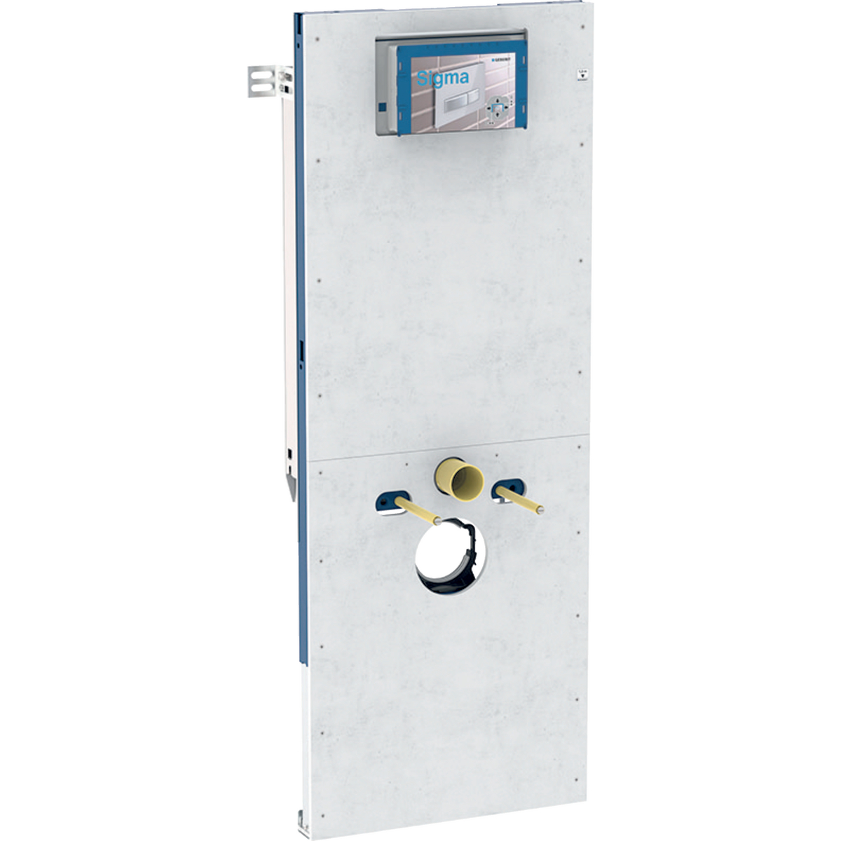 Geberit Duofix element for solid construction, f with Sigma concealed cistern 12 cmor wall-hung WC, 112 cm,