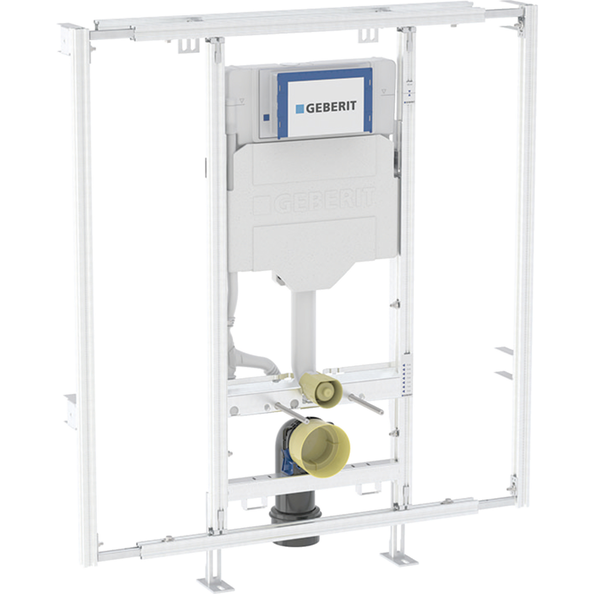 Geberit GISeasy module for wall-hung WC, 120 cm, with Sigma concealed cistern 12 cm, width-adjustable 90–125 cm: B=90–125cm