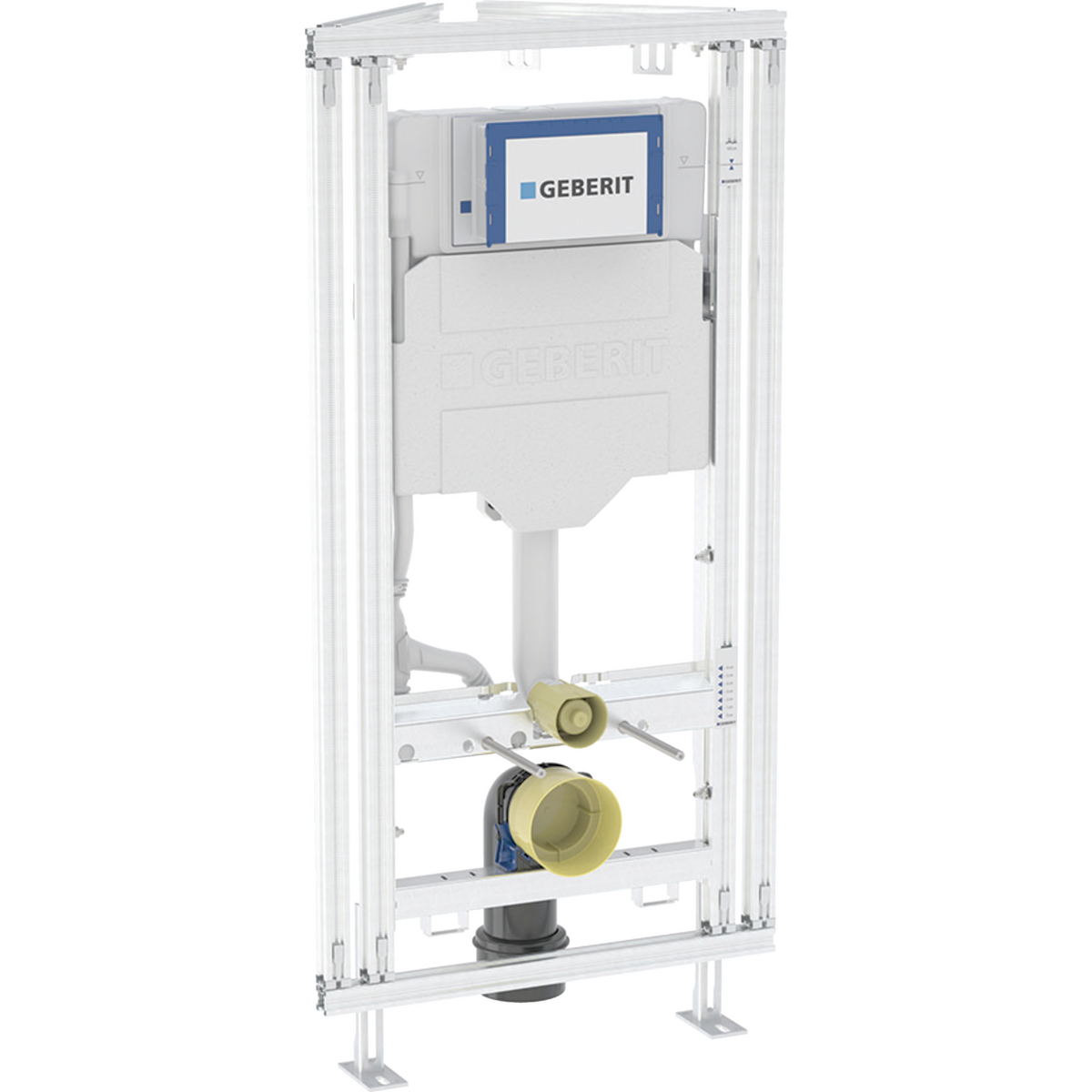 Geberit GISeasy module for wall-hung WC, 120 cm, with Sigma concealed cistern 12 cm, corner construction