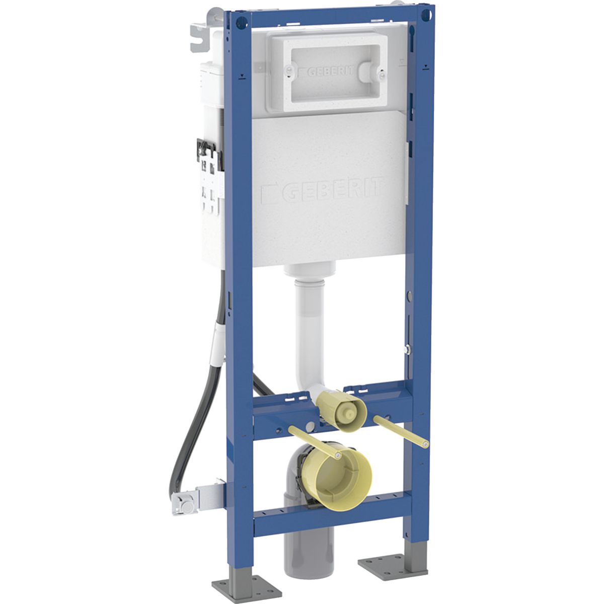 Geberit Duofix element for wall-hung WC, 112 cm, with Delta concealed cistern 12 cm, freestanding, slim design