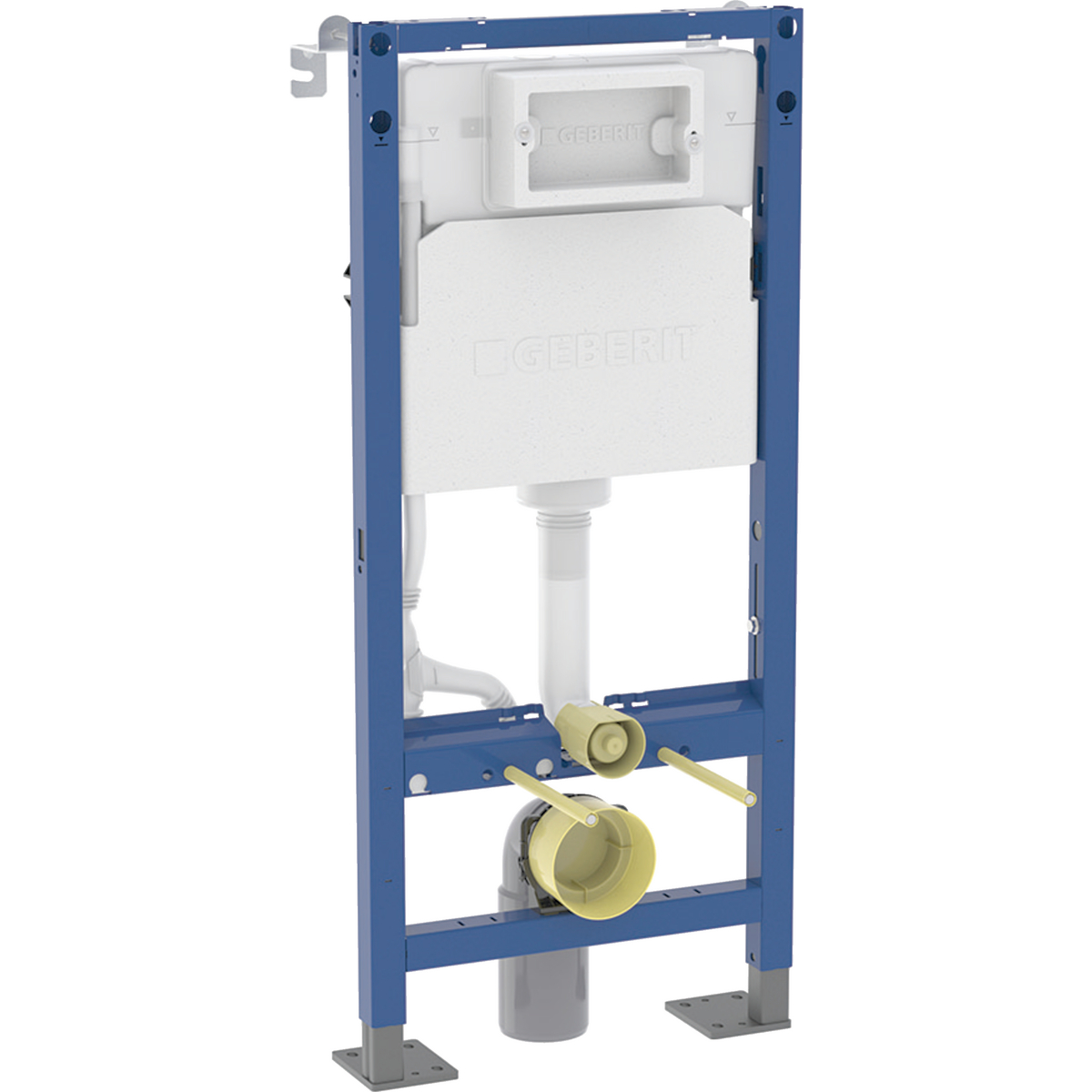 Geberit Duofix element for wall-hung WC, 112 cm, with Delta concealed cistern 12 cm, freestanding