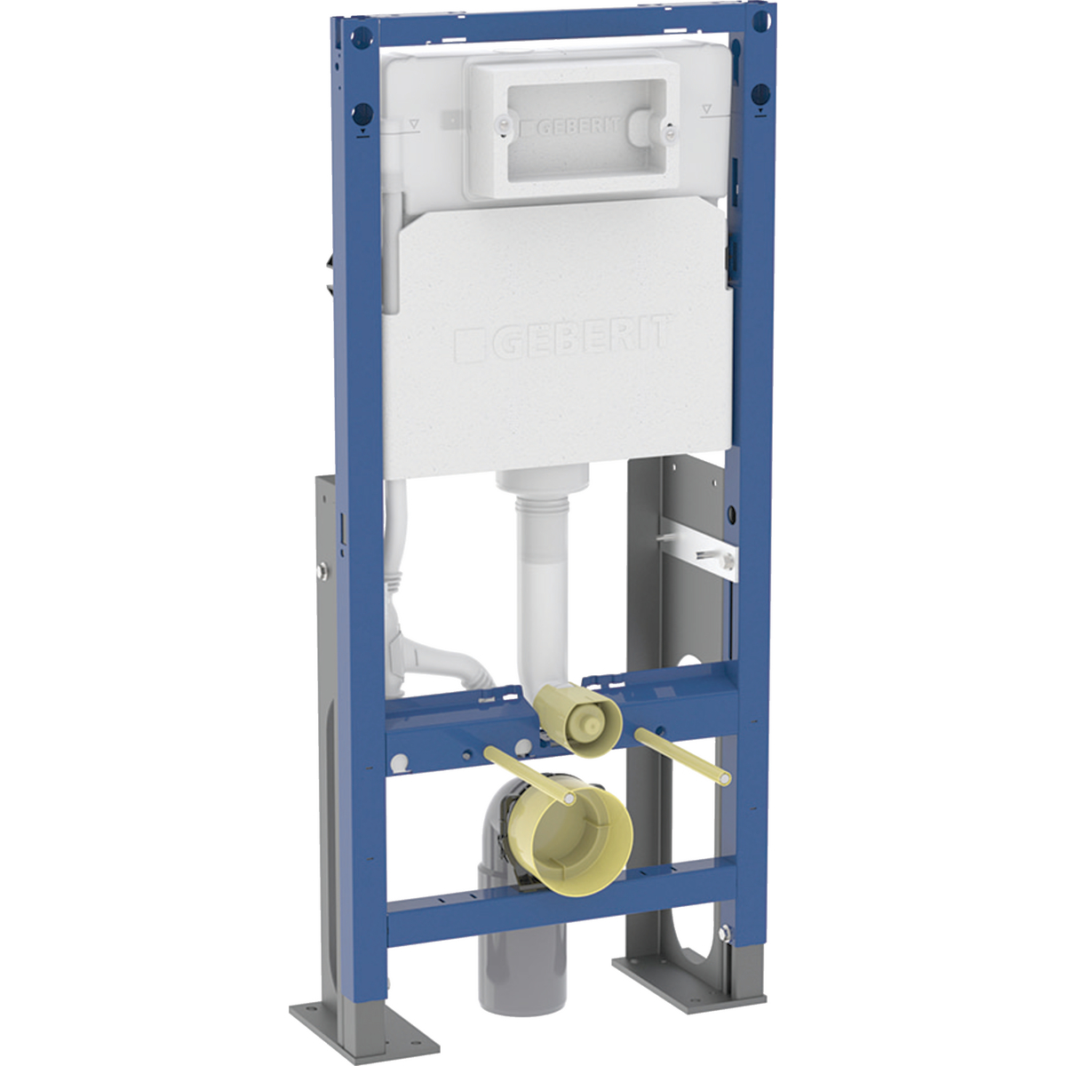 Geberit Duofix element for wall-hung WC, 112 cm, with Delta concealed cistern 12 cm, freestanding, reinforced