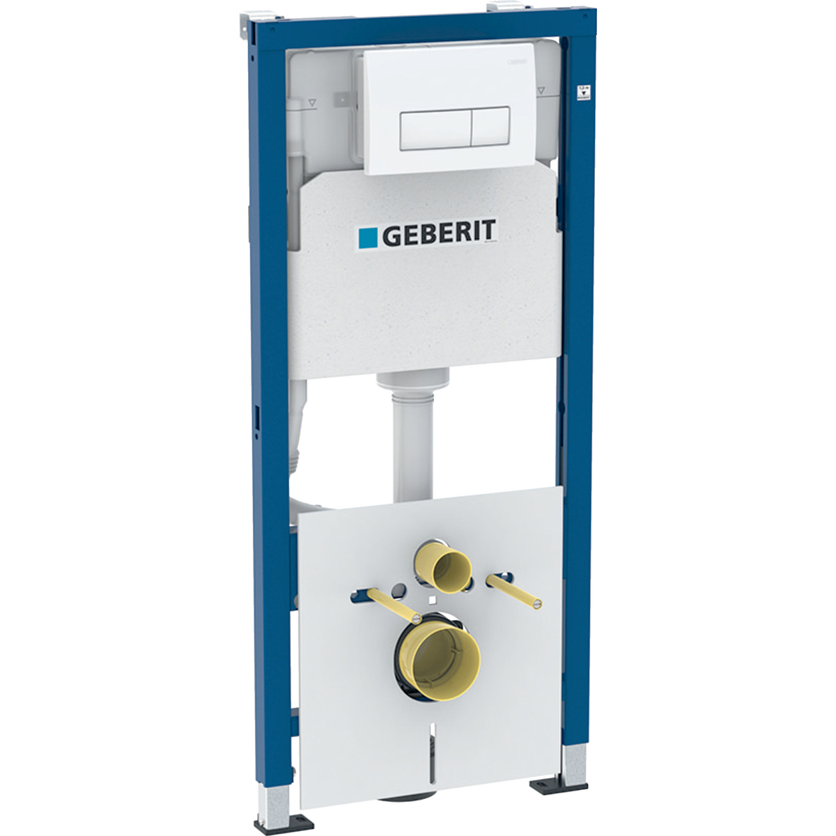 Geberit Duofix element for wall-hung WC, 112 cm, with Delta concealed cistern 12 cm, Delta50 actuator plate, square