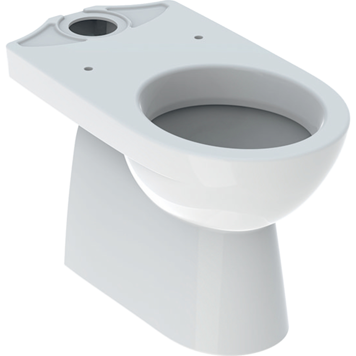 Geberit Selnova floor-standing WC for close-coupled exposed cistern, washdown, vertical outlet, semi-shrouded: 35.5x40x68cm, white