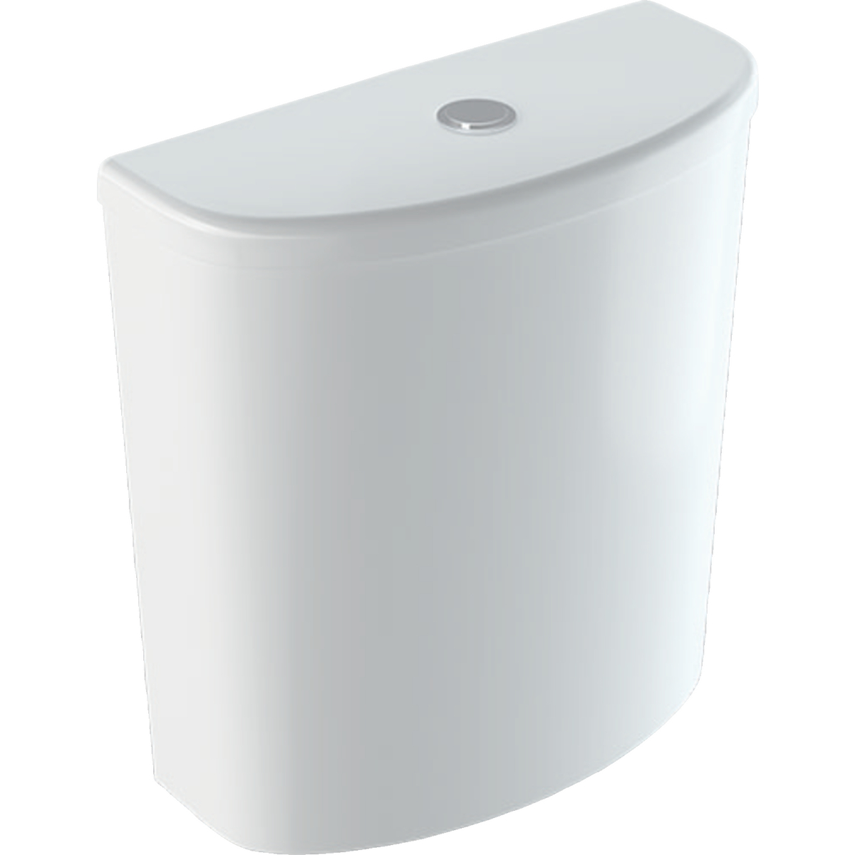 Geberit Selnova exposed cistern, close-coupled, dual flush, bottom water supply connection: white