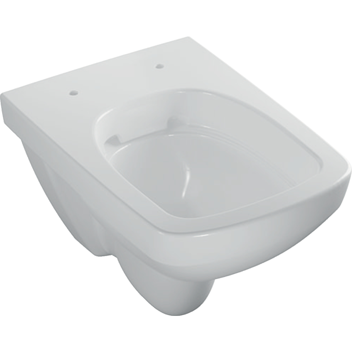 Geberit Selnova Compact wall-hung WC, washdown, square design, small projection, Rimfree: white