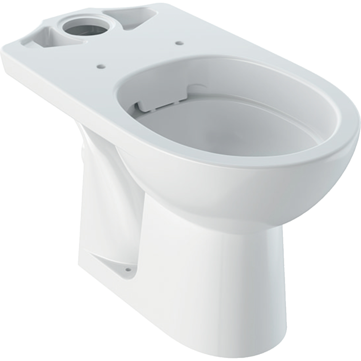 Geberit Selnova floor-standing WC for close-coupled exposed cistern, washdown, horizontal outlet, Rimfree: white