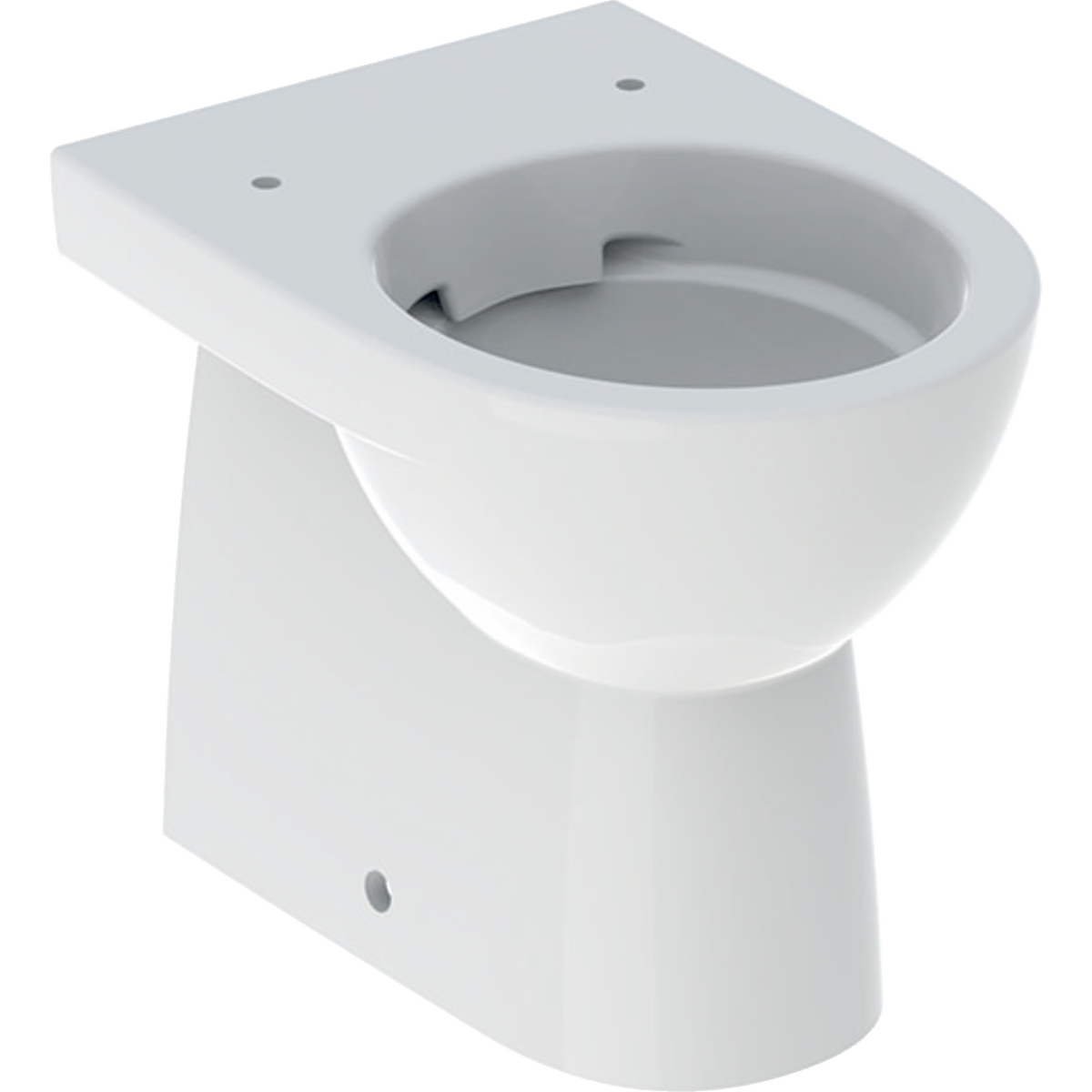 Geberit Selnova Compact floor-standing WC, washdown, back-to-wall, horizontal or vertical outlet, semi-shrouded, small projection, Rimfree: T=48cm