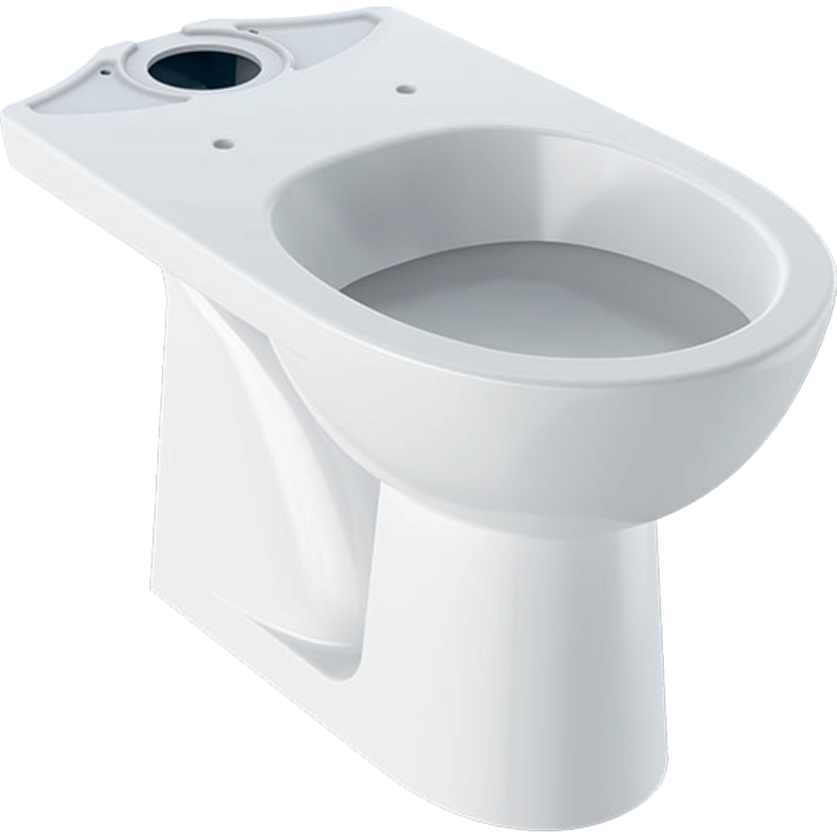 Geberit Selnova floor-standing WC for close-coupled exposed cistern, washdown, vertical outlet: 35.5x39x65.5cm, white